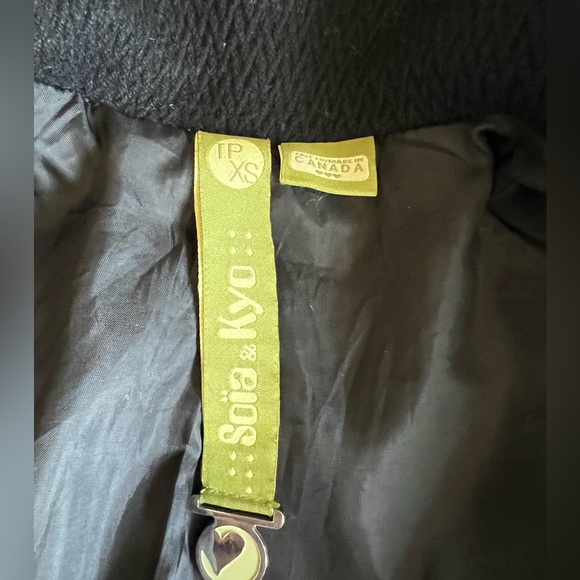 Soia and Kyo Wool Coat - Size XS - Black - Picture 5 of 10